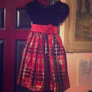 Black red and silver dress